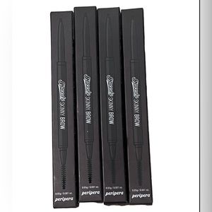 Peripera Speedy Skinny Brow Eyebrow Pencil #2 Dark Brown Lot Of 4 NEW